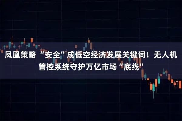凤凰策略 “安全”成低空经济发展关键词！无人机管控系统守护万亿市场“底线”