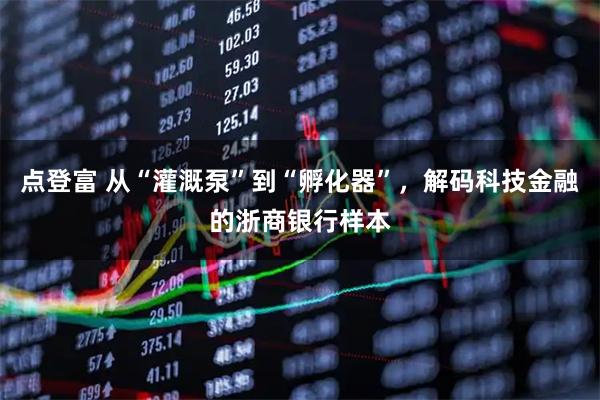 点登富 从“灌溉泵”到“孵化器”，解码科技金融的浙商银行样本