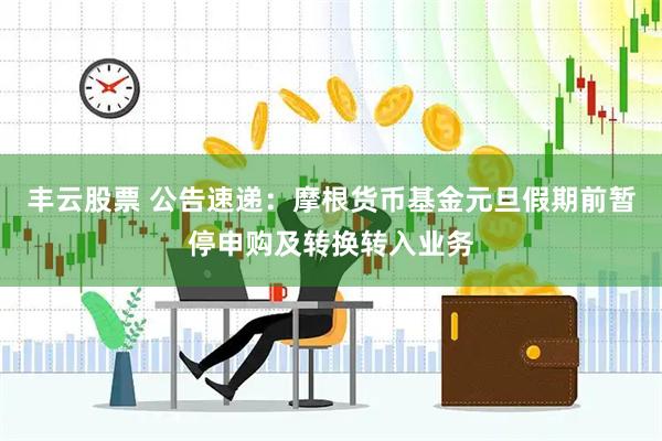 丰云股票 公告速递：摩根货币基金元旦假期前暂停申购及转换转入业务