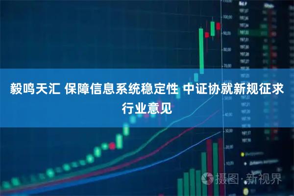 毅鸣天汇 保障信息系统稳定性 中证协就新规征求行业意见